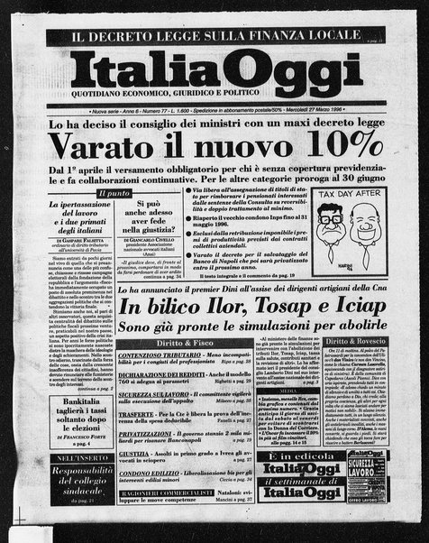 Italia oggi : quotidiano di economia finanza e politica